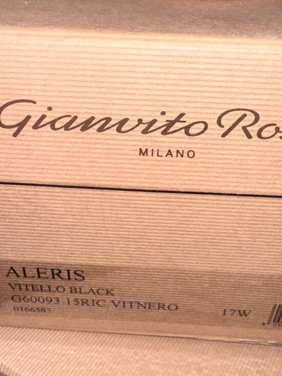 Gianvito Rossi ALERIS 105 LEATHER SANDALS BLACK Strappy - Picture 2 of 7